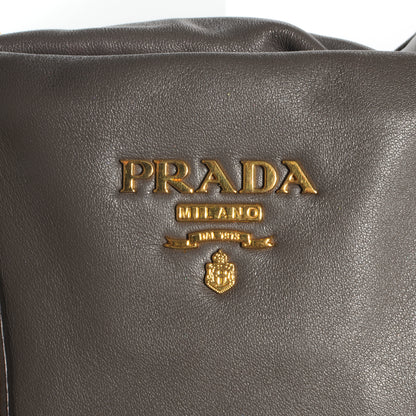 Prada Soft Calf Shopping Satchel Bag Bambu 5 of 10