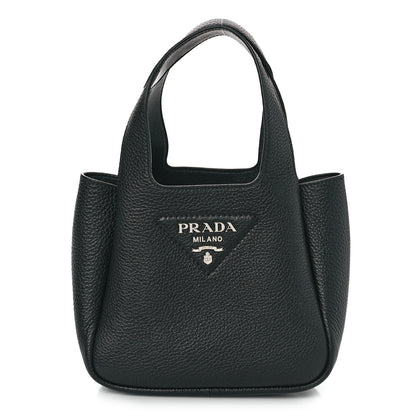 Prada Vitello Daino Soft Mini Dynamique Tote Black 1 of 7