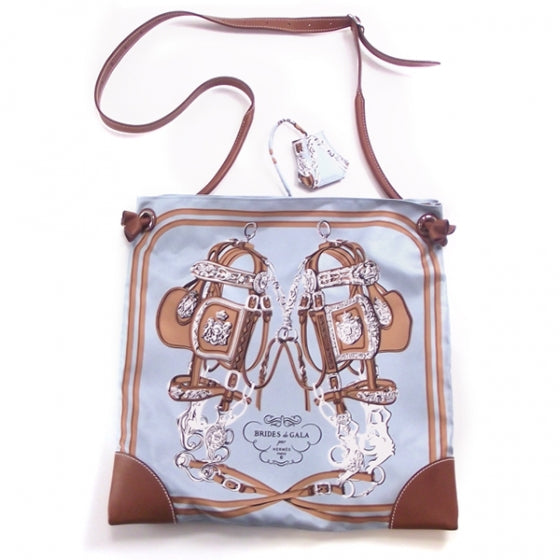 Hermes Bi-Material Silky City Bag Brides De Gala Bleu 1 of 14