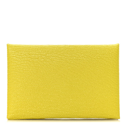 Hermes Chevre Mysore Calvi Card Case Lime 1 of 6