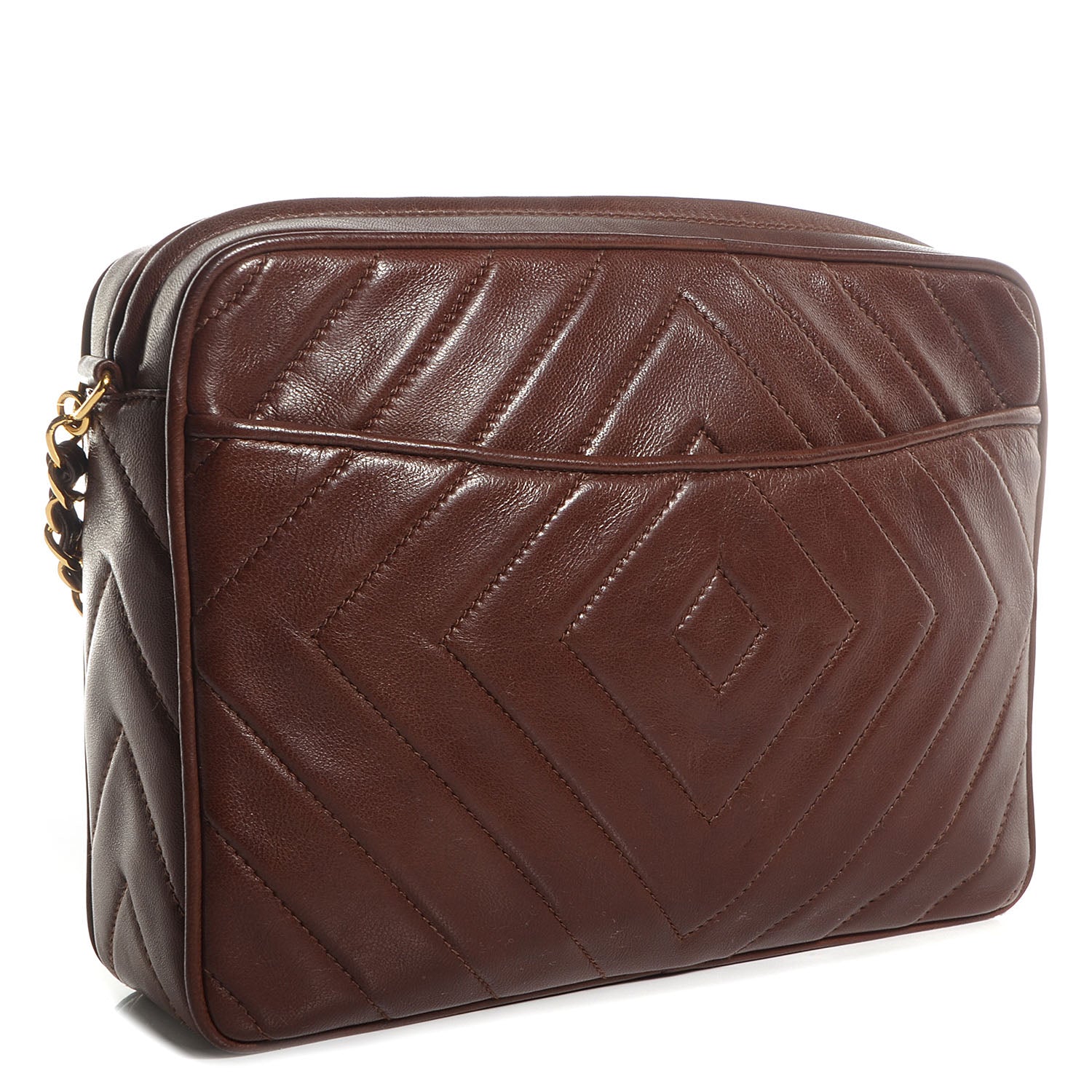 Chanel Lambskin Tassel Camera Case Brown 3 of 8