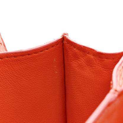 Celine Snakeskin Classic Box Flap Orange 11 of 24
