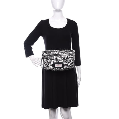 Givenchy Nylon Print Floral Downtown Belt Bag Black White 2 of 9