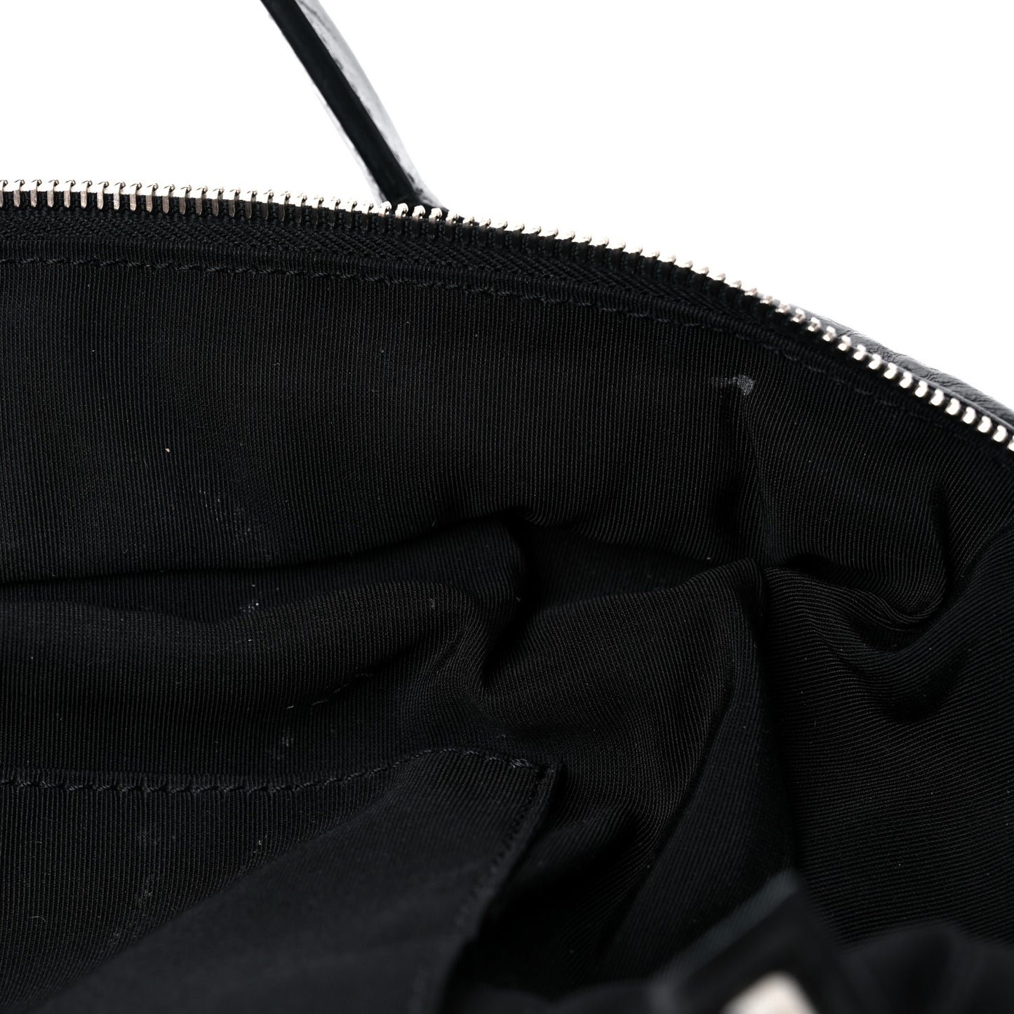 Aged Calfskin Chevron Medium Soft Bowling Bag Black