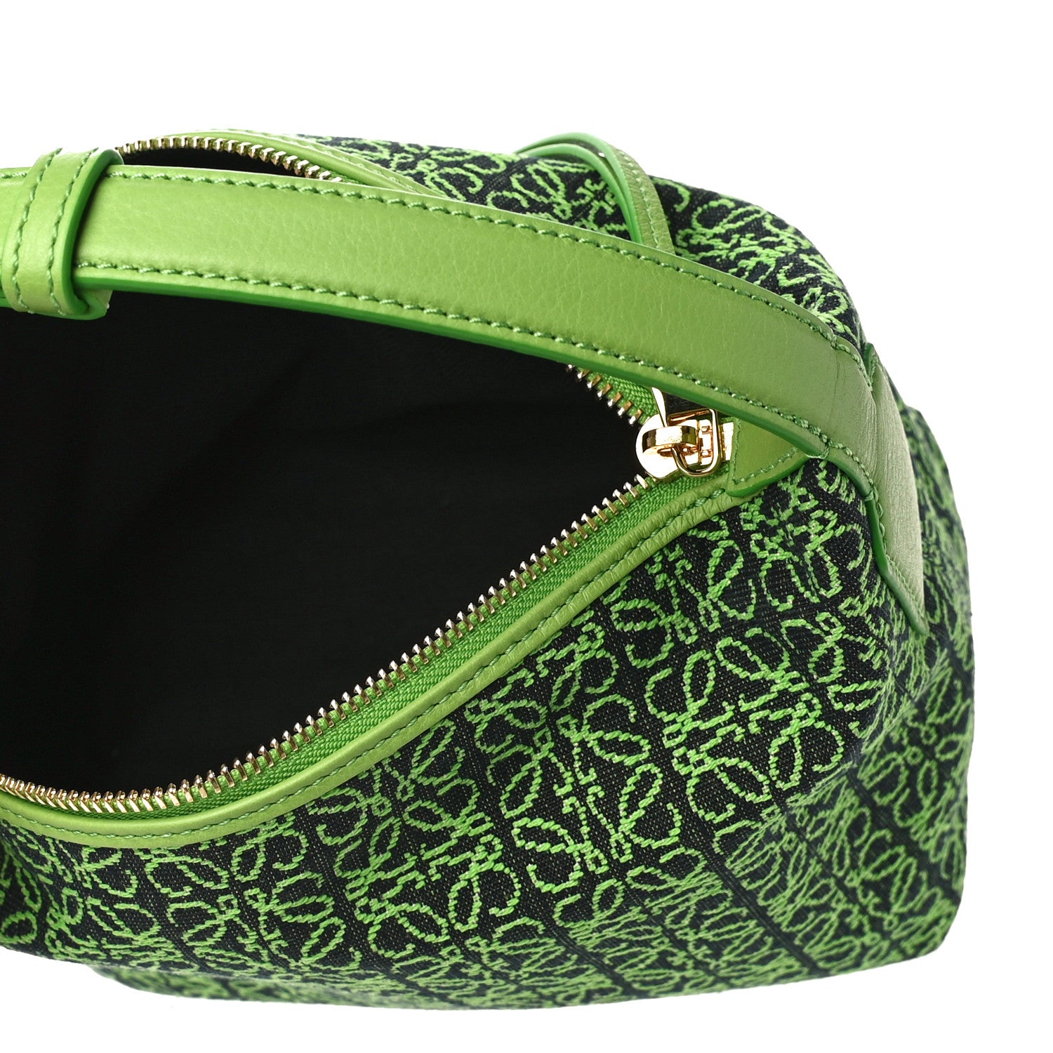 Loewe Jacquard Anagram Calfskin Small Cubi Bag Apple Green 5 of 11