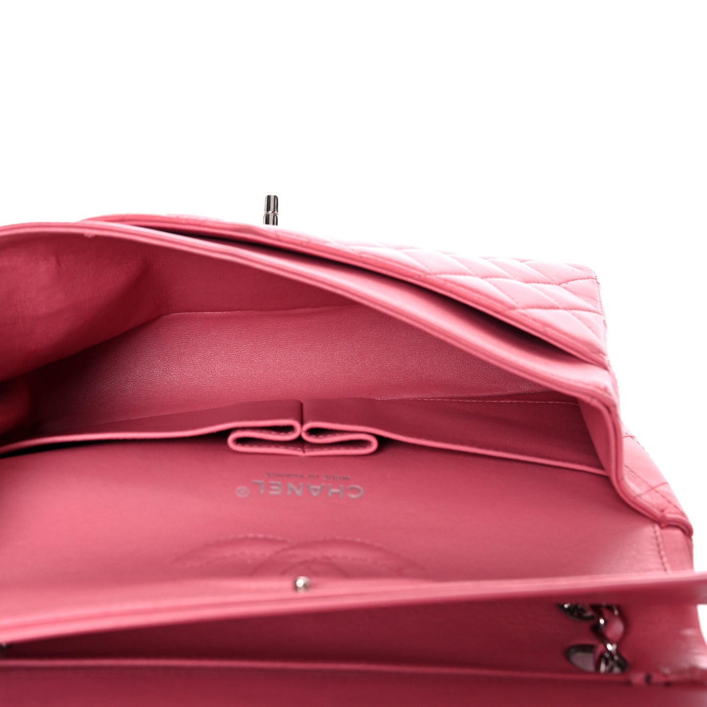 Lambskin Quilted Medium Double Flap Pink