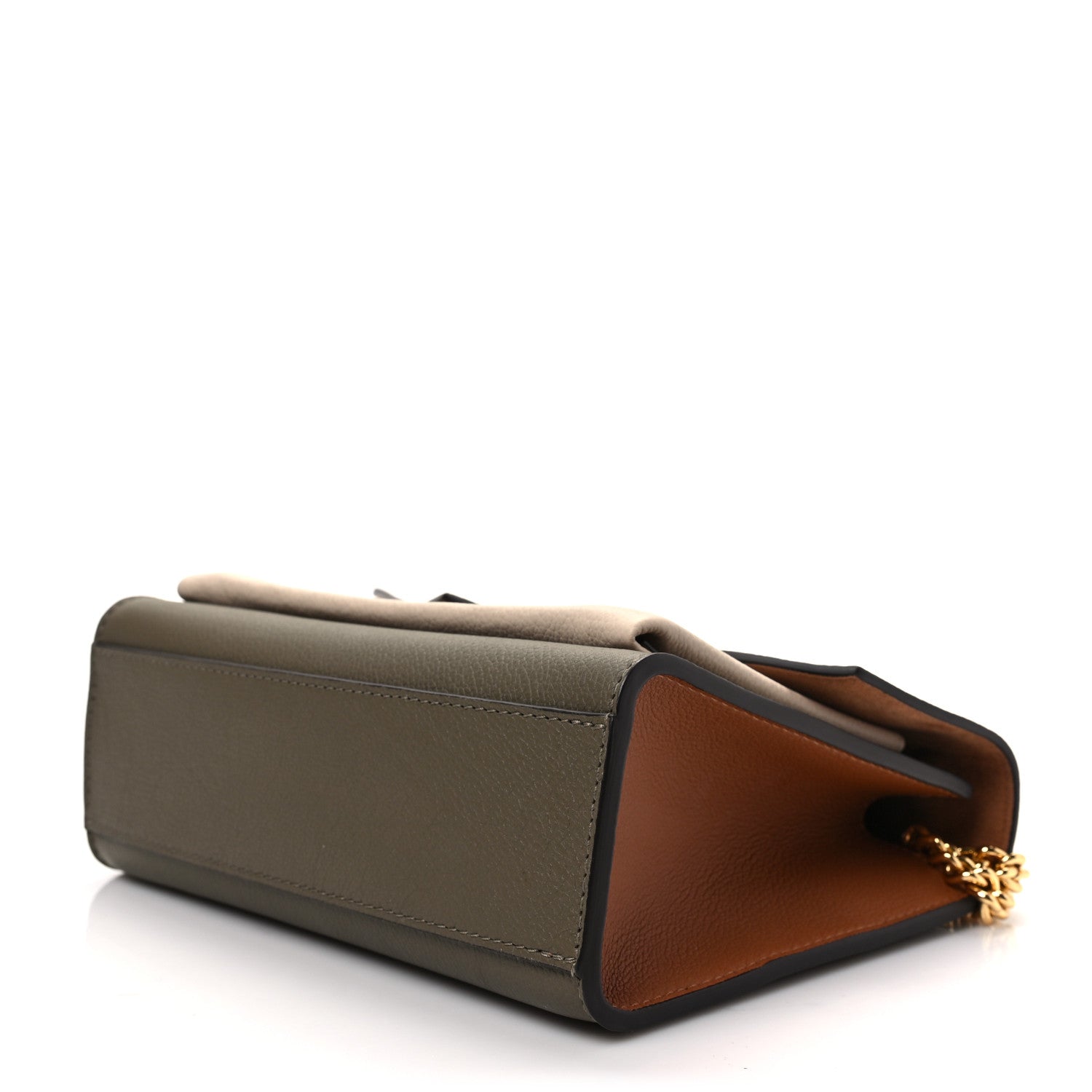 Louis Vuitton Soft Calfskin Mylockme Chain Bag BB Smokey Brown Green 6 of 6
