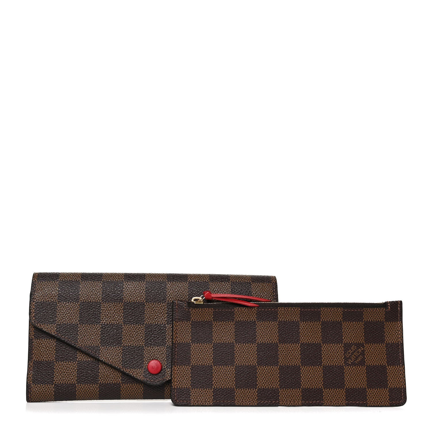 Louis Vuitton Damier Ebene Josephine Wallet Red 1 of 10