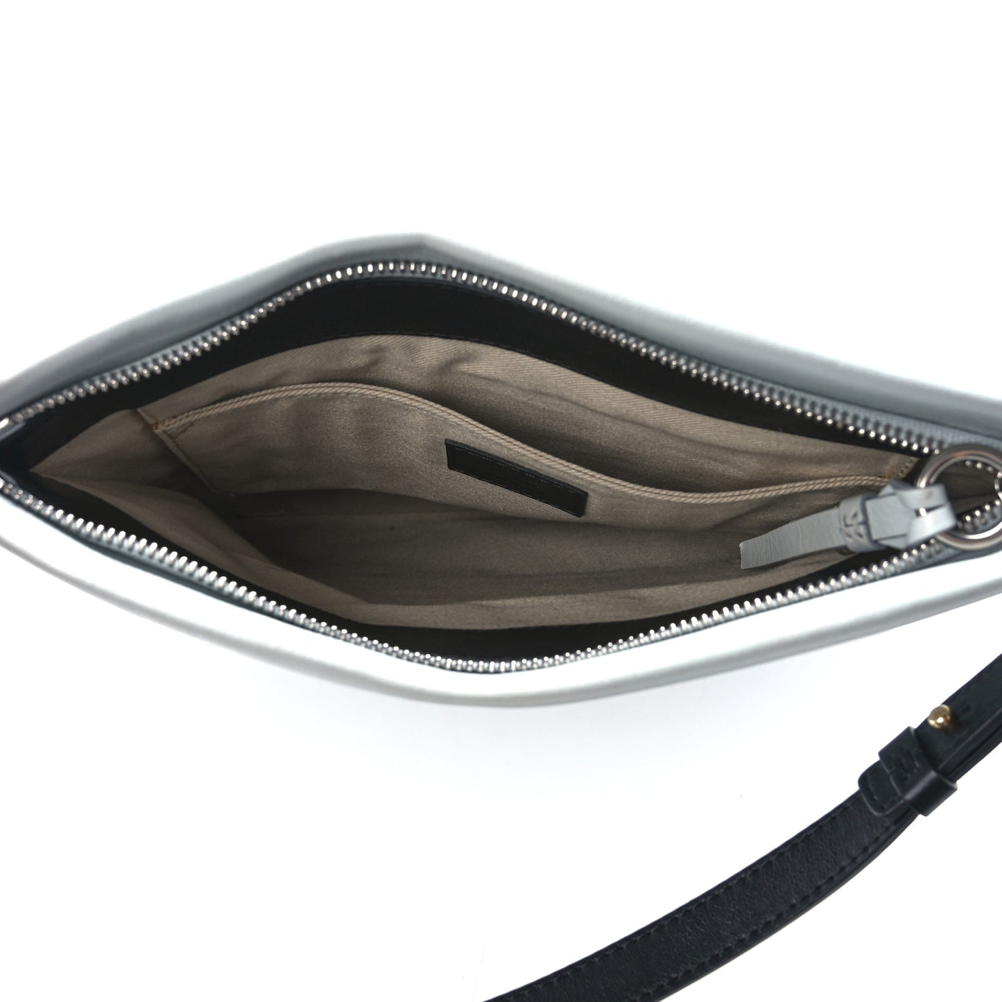 Smooth Calfskin Quilted Medium Roy Clutch Airy Grey