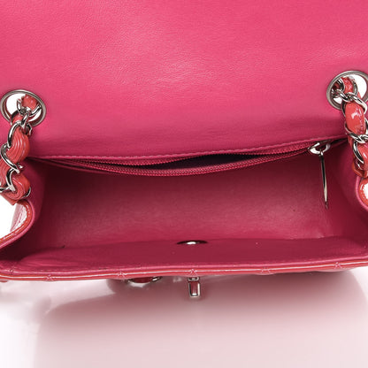 Chanel Patent Quilted Mini Square Flap Fuchsia 8 of 10