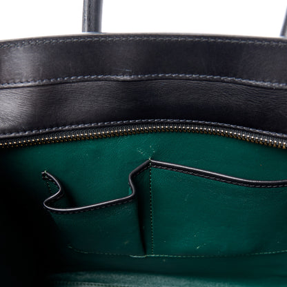 Celine Smooth Calfskin Mini Bi-Color Luggage Forest Black 13 of 13