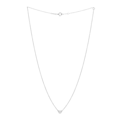 Tiffany Platinum Diamond .17ct Elsa Peretti Diamonds by the Yard Pendant Necklace 3 of 5