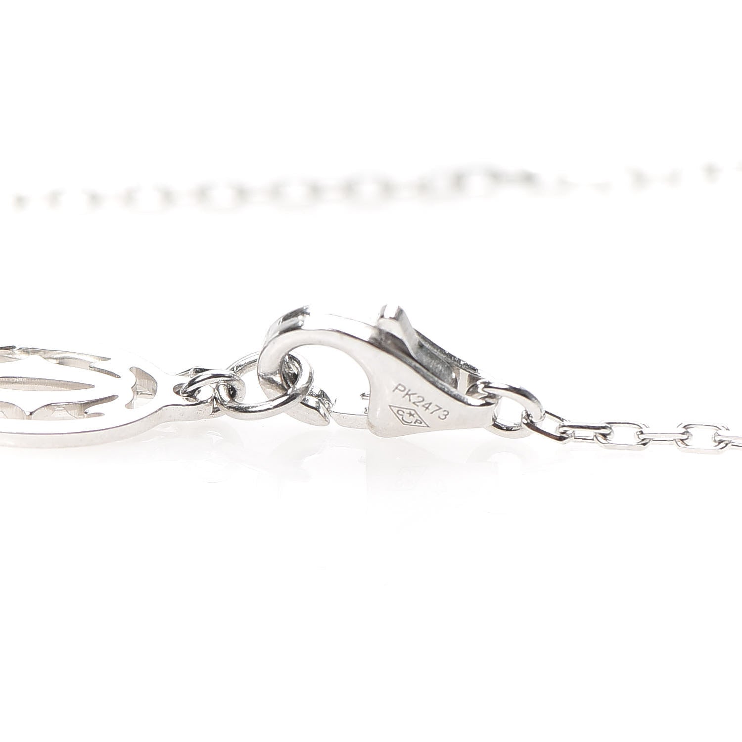 Cartier 18K White Gold Diamond LM D'Amour Pendant Necklace 4 of 5