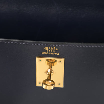 Hermes Box Kelly Retourne 32 Indigo 6 of 14