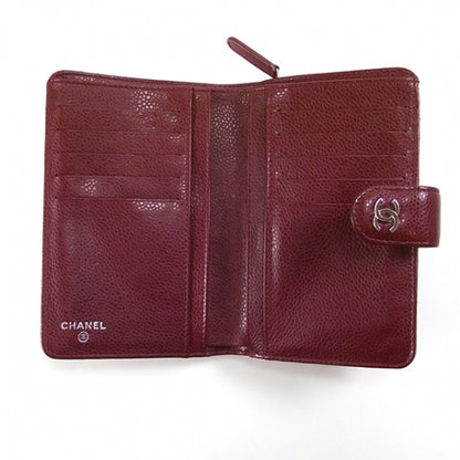 Chanel Caviar L-Zip Pocket Wallet Maroon 9 of 10
