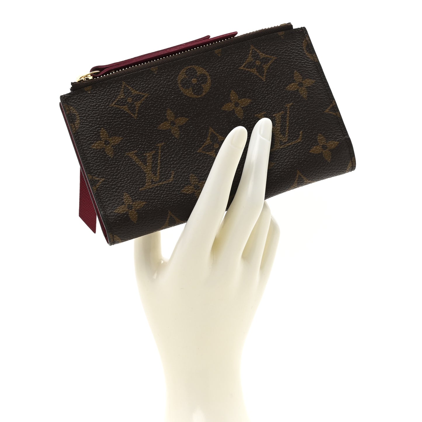 Monogram Adele Compact Wallet Fuchsia