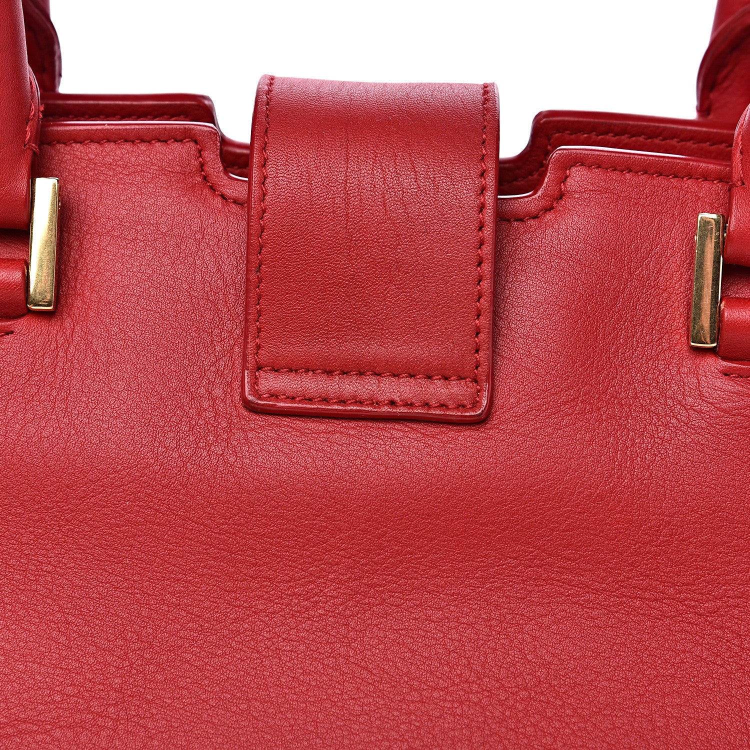 Saint Laurent Calfskin Medium Classic Y Cabas Red 9 of 10