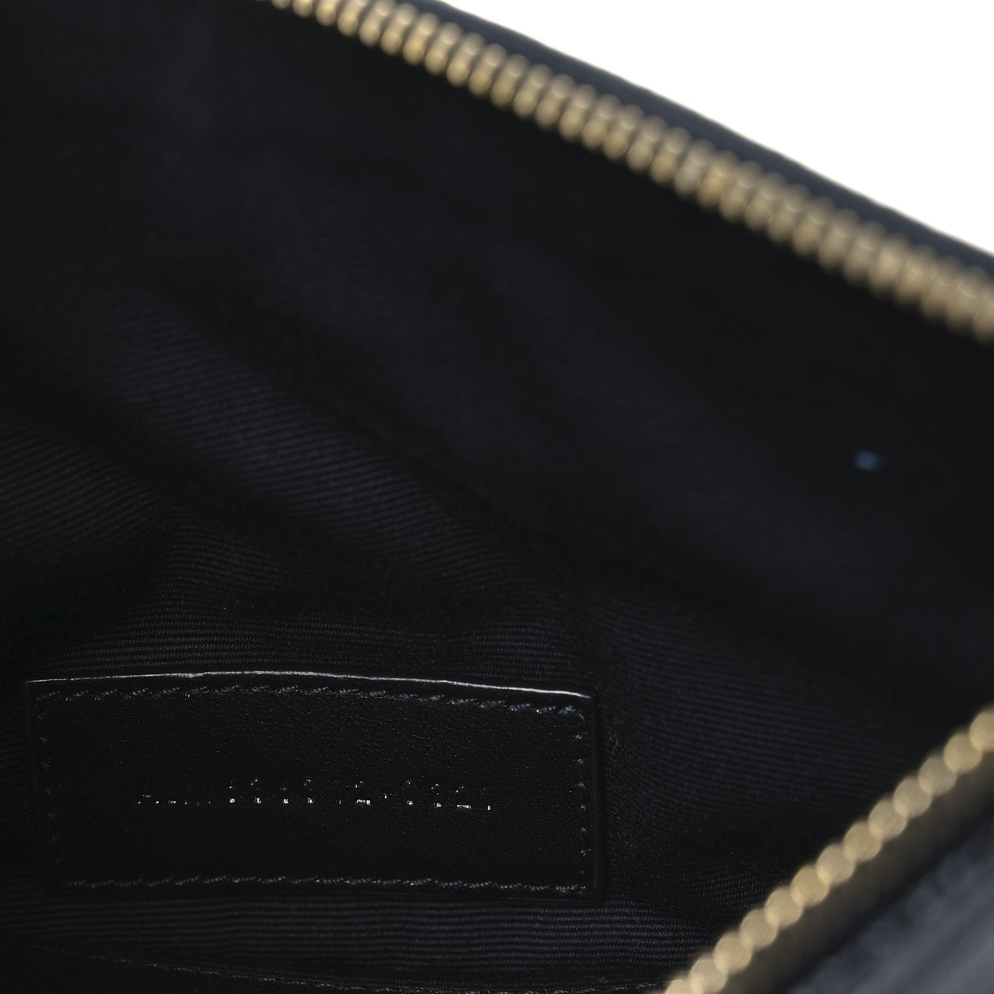 Grain De Poudre Chevron Monogram Bill Pouch Black