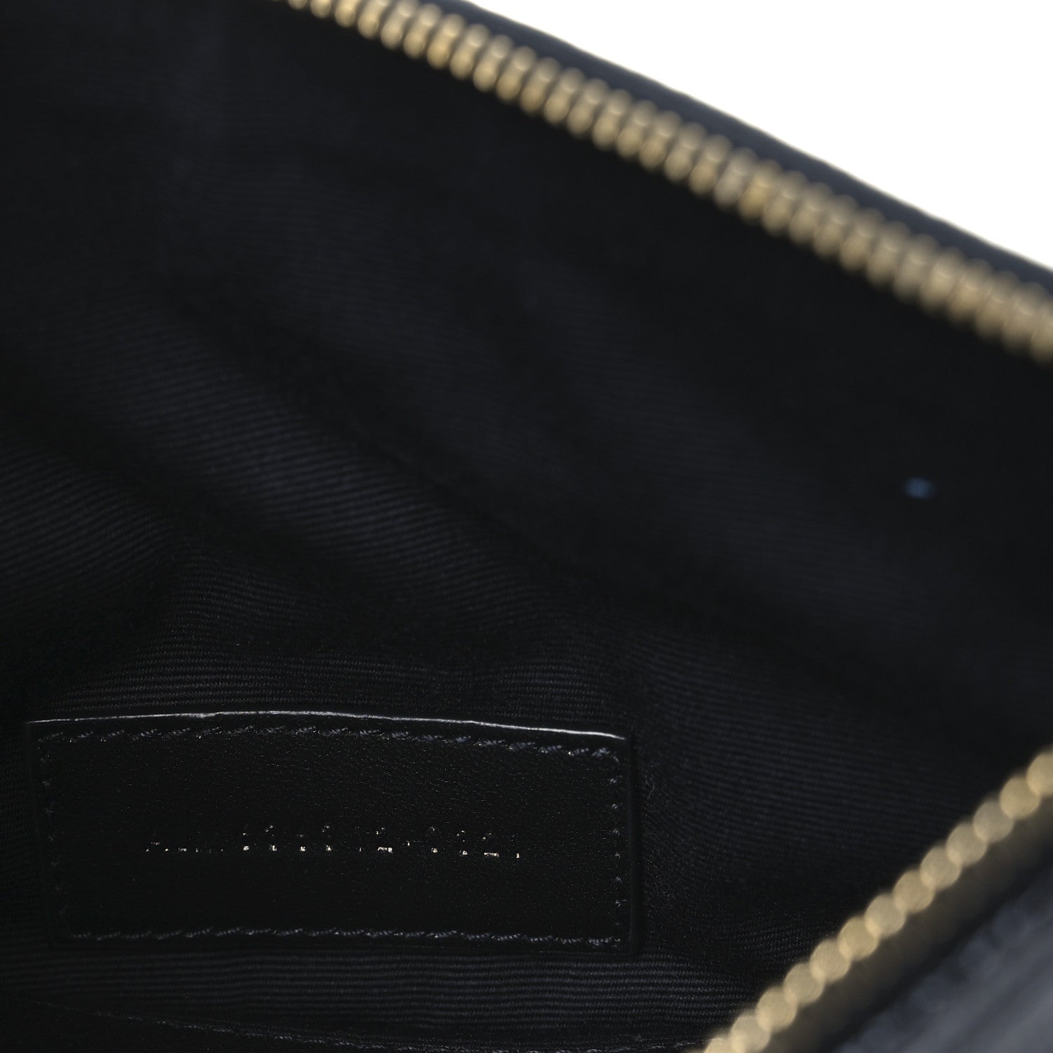 Saint Laurent Grain De Poudre Chevron Monogram Bill Pouch Black 7 of 8