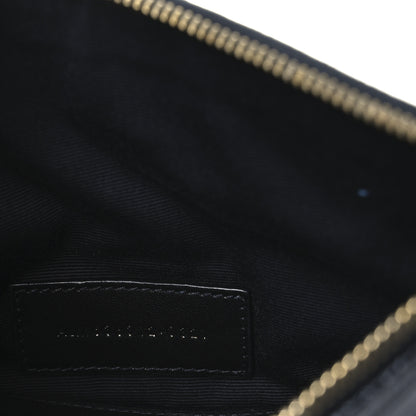 Saint Laurent Grain De Poudre Chevron Monogram Bill Pouch Black 7 of 8