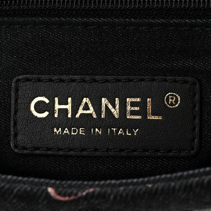 Chanel Denim Quilted Denim Mood Large Flap Black Multicolor 6 of 12