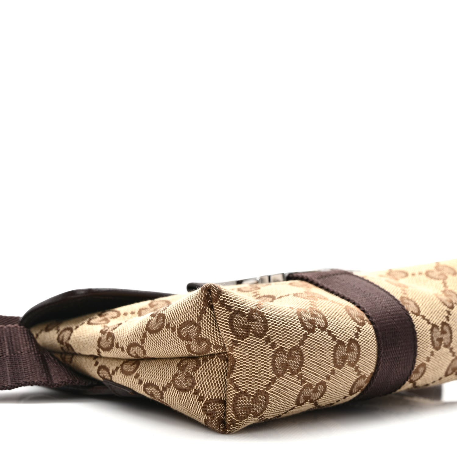 Gucci Monogram Waist Pouch Bag Dark Brown 8 of 9