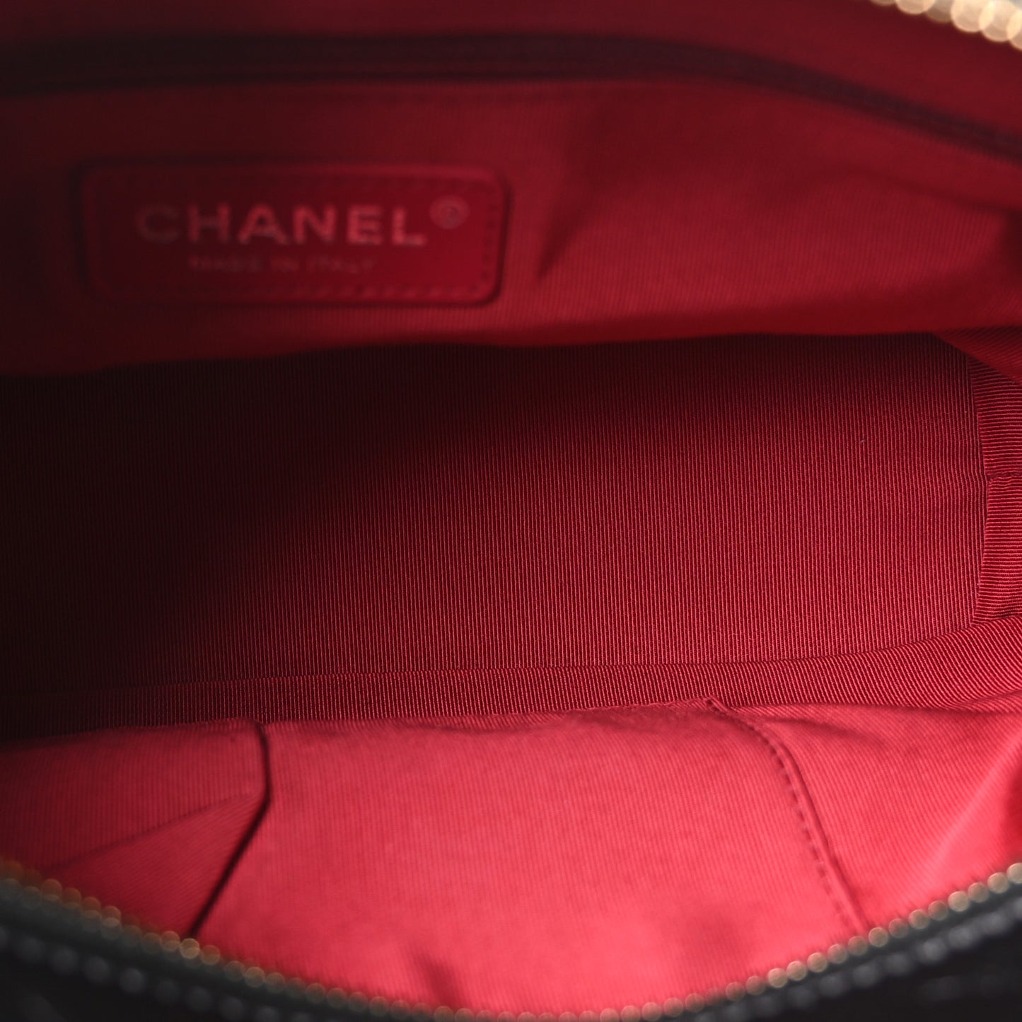 Aged Calfskin Quilted Small Gabrielle Logo Hobo Black