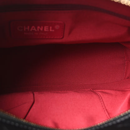 Chanel Aged Calfskin Quilted Small Gabrielle Logo Hobo Black 4 of 9