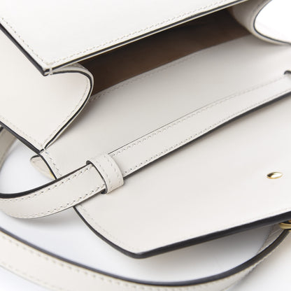 Gucci Calfskin Embroidered Mini Sylvie Top Handle Bag White 11 of 18