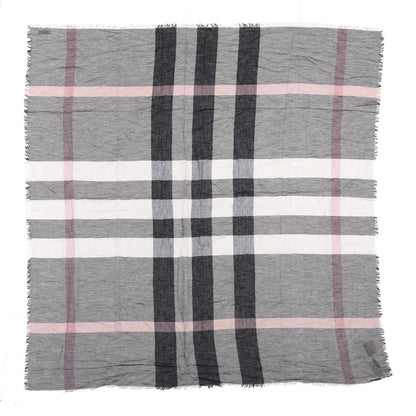 Burberry Modal Wool Relaxed Mega Check Square Scarf Dark Trench 1 of 3