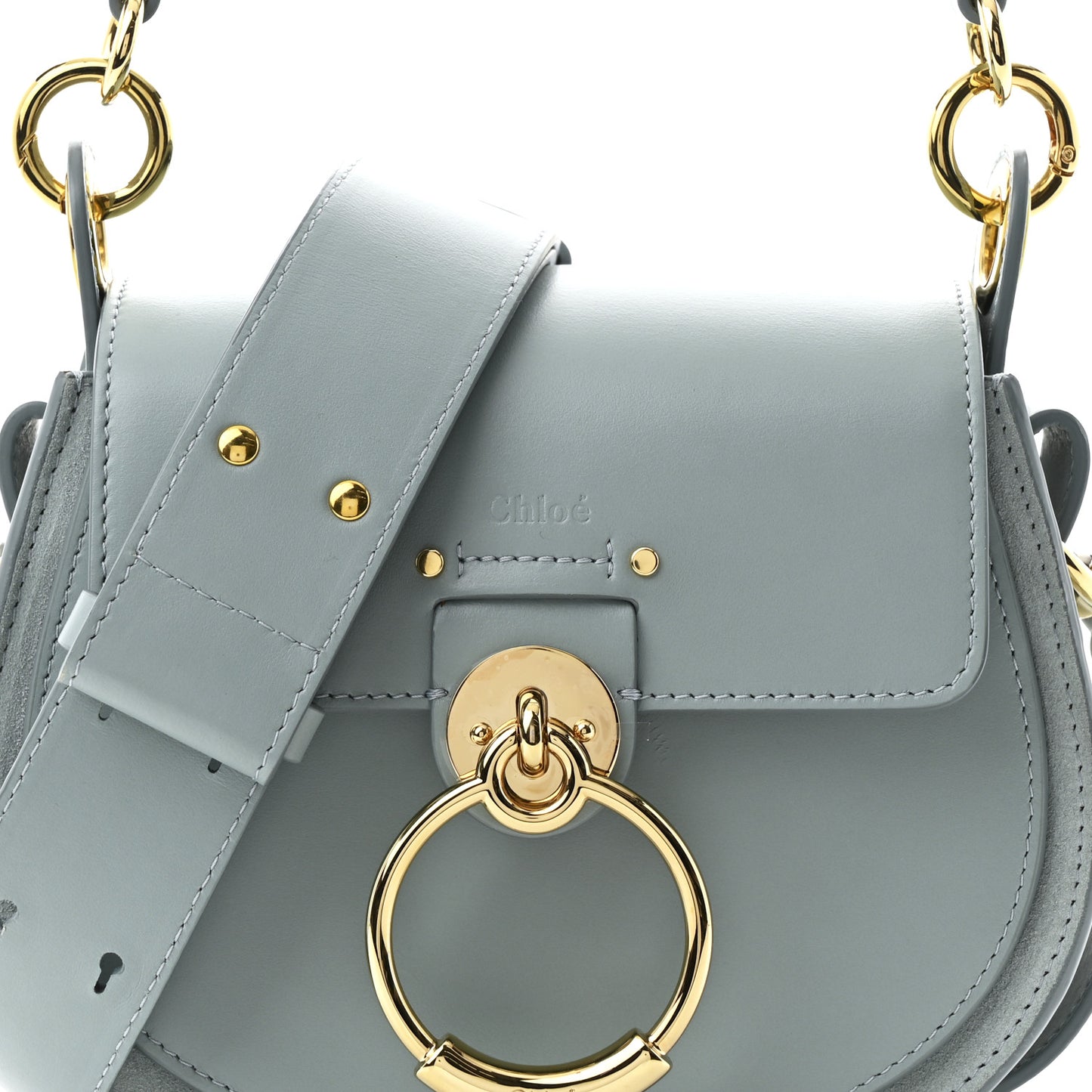 Calfskin Small Tess Bag Faded Blue