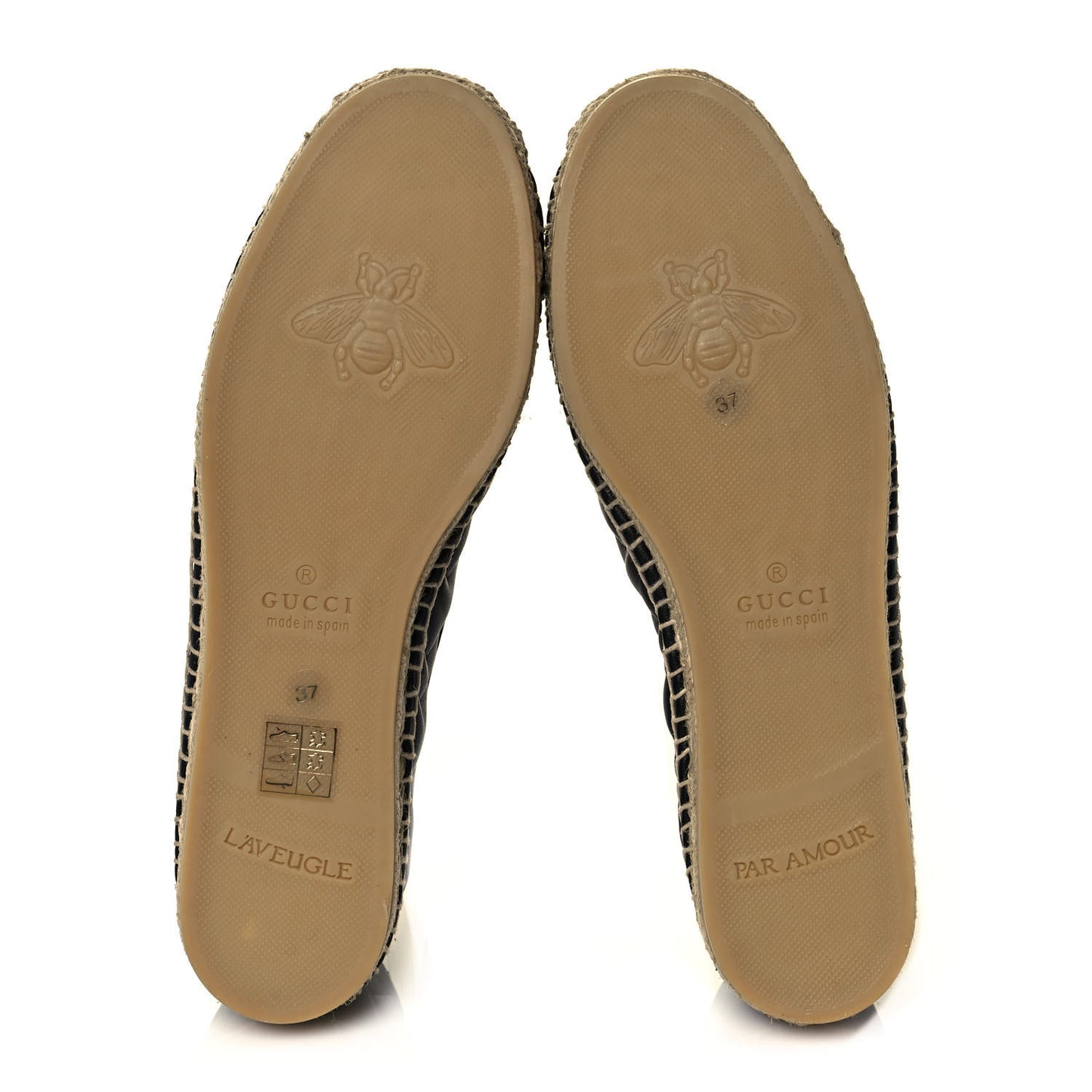 Nappa Matelasse GG Marmont Espadrilles 37 Black