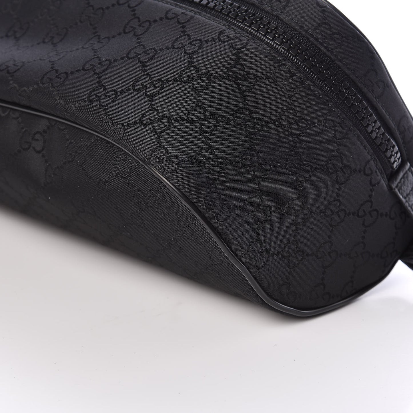 Nylon Monogram Fanny Pack Belt Bag Black