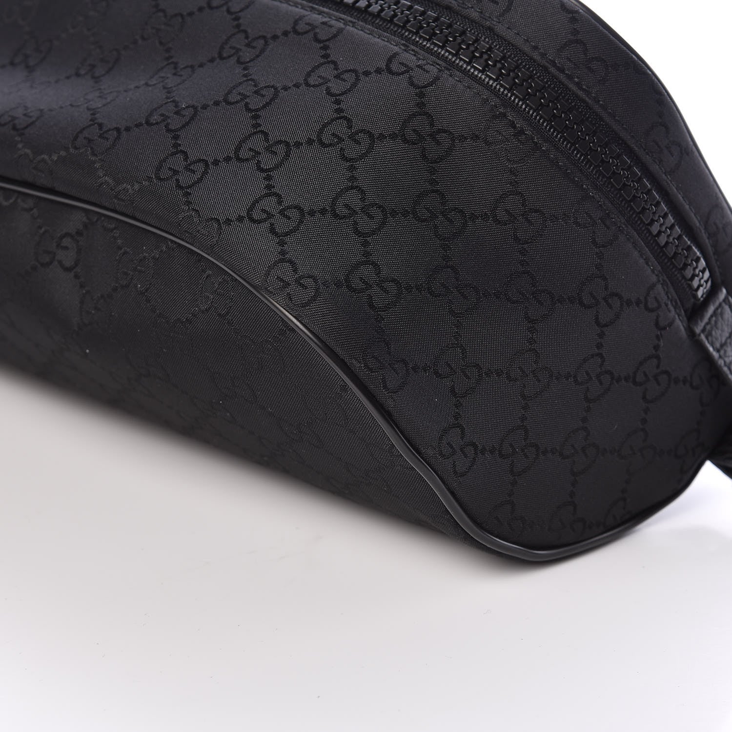 Gucci Nylon Monogram Fanny Pack Belt Bag Black 7 of 10