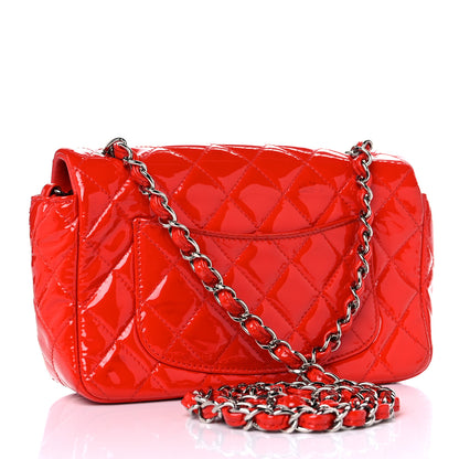 Chanel Patent Calfskin Quilted Mini Rectangular Flap Red 3 of 15