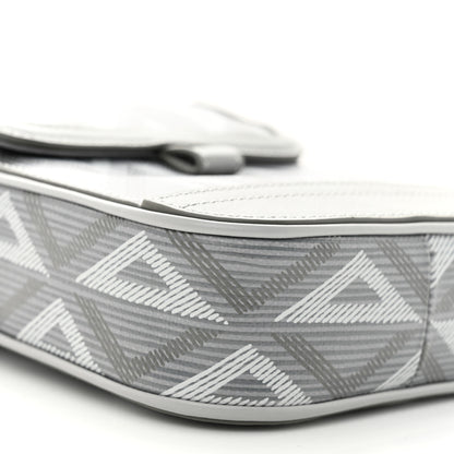 Christian Dior Coated Canvas CD Diamond Hit The Road Vertical Wallet On Strap Grey 9 of 11