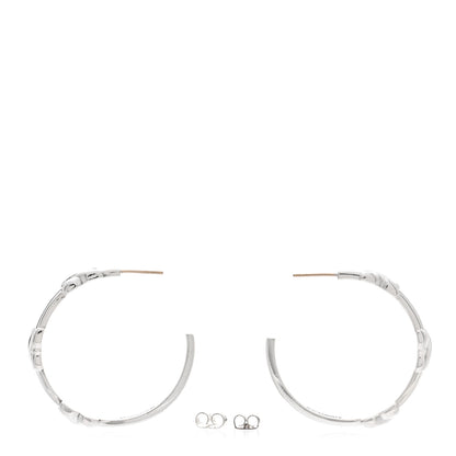 Tiffany Sterling Silver X Hoop Earrings 3 of 4