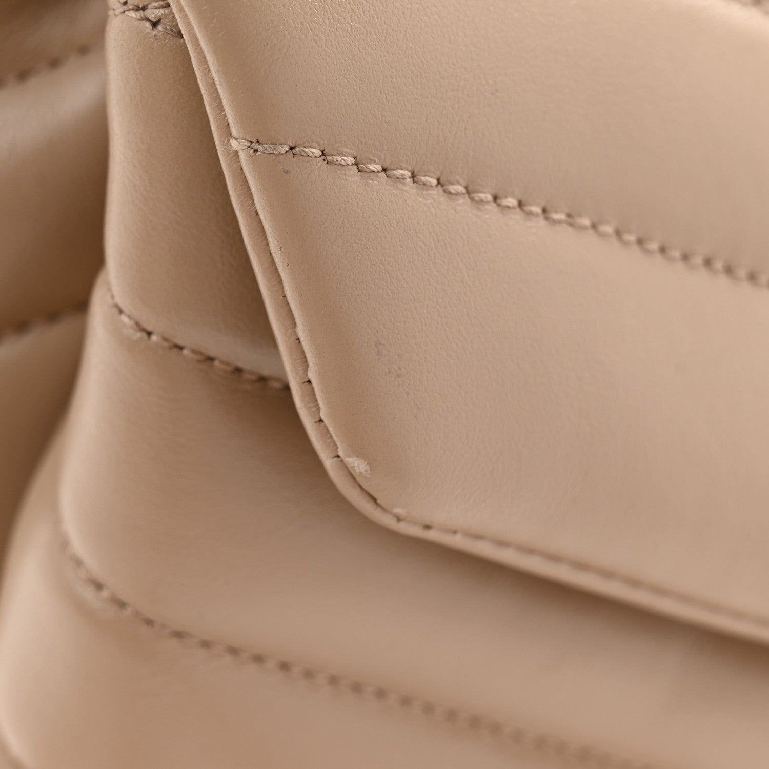 Saint Laurent Calfskin Y Quilted Monogram Small Loulou Chain Satchel Dark Beige 15 of 15