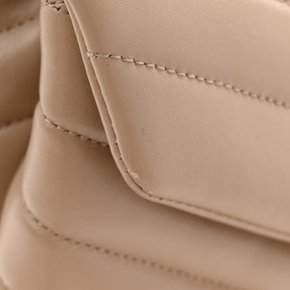 Saint Laurent Calfskin Y Quilted Monogram Small Loulou Chain Satchel Dark Beige 15 of 15