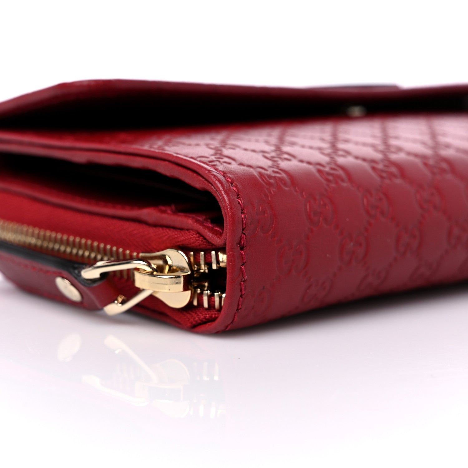 Gucci Soft Microguccissima Continental Zip Wallet Red 9 of 15