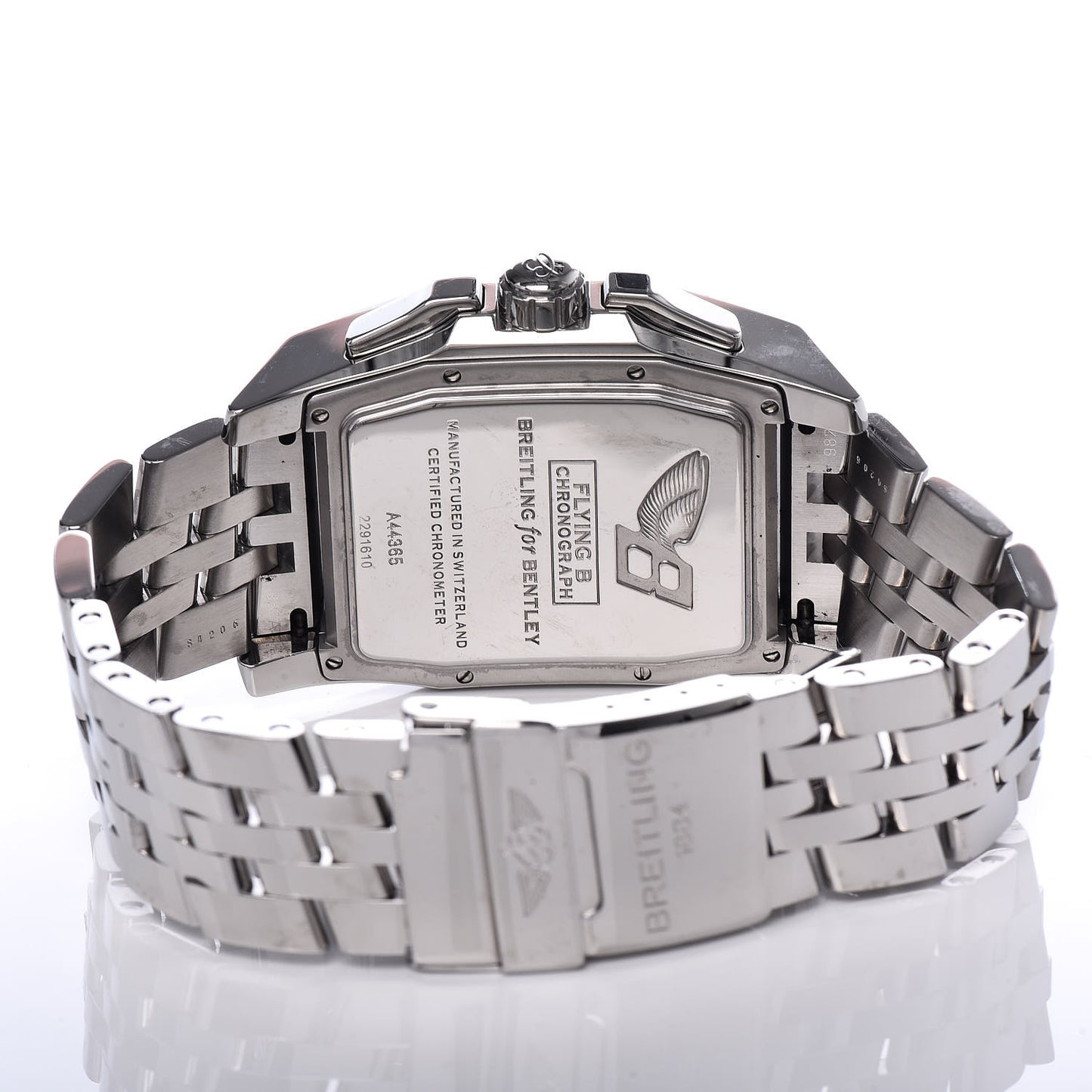 Stainless Steel Mother of Pearl 39mm Bentley Flying B Chronograph Automatic Watch Brown A44365