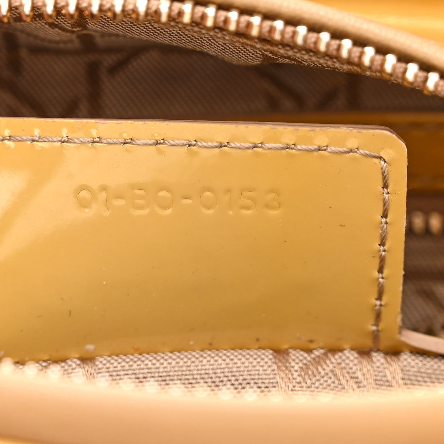 Patent Cannage Medium Lady Dior Beige