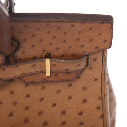 Hermes Ostrich Birkin 30 Gold 18 of 28