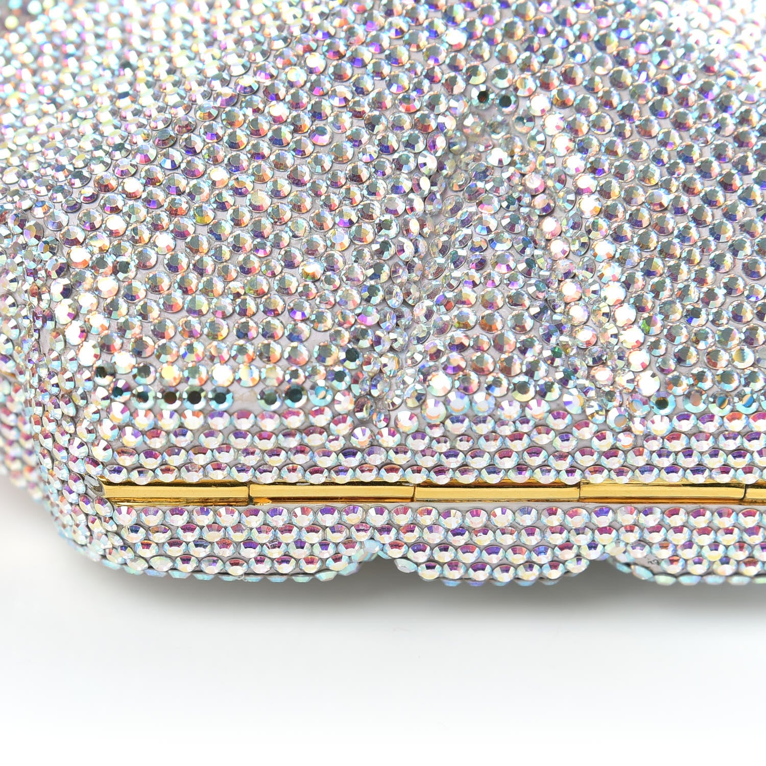Judith Leiber Crystal Four Leaf Clover Minaudiere Chain Clutch Multicolor 8 of 8