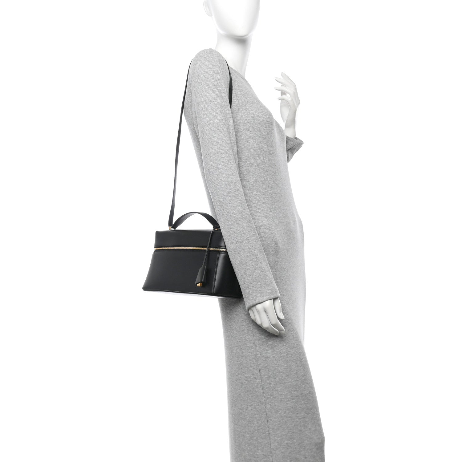 Loro Piana Calfskin Extra Bag L27 Black 2 of 10