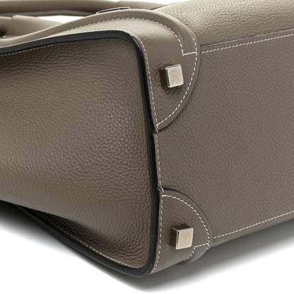 Celine Drummed Calfskin Micro Luggage Souris 9 of 17