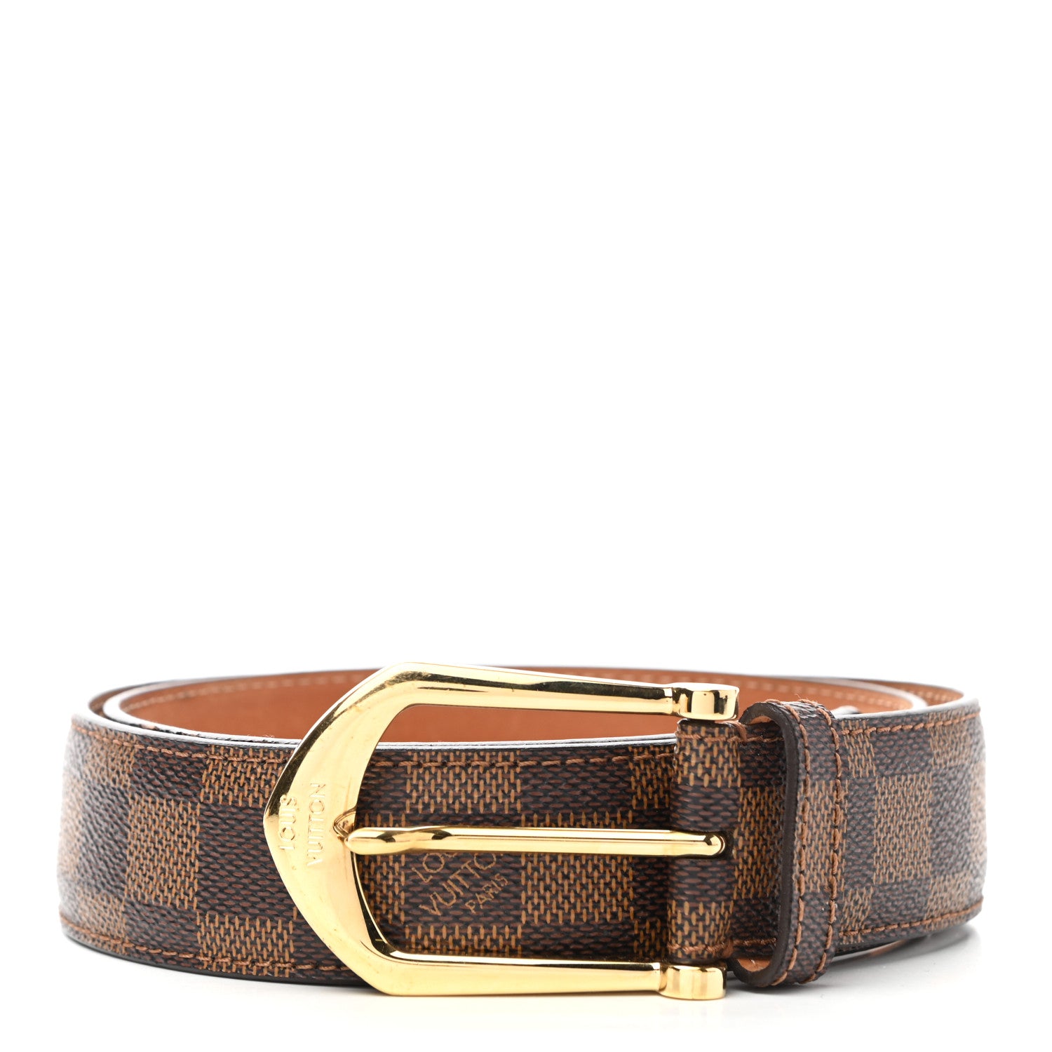 Louis Vuitton Damier Ebene Riveted Belt 85 34 1 of 7