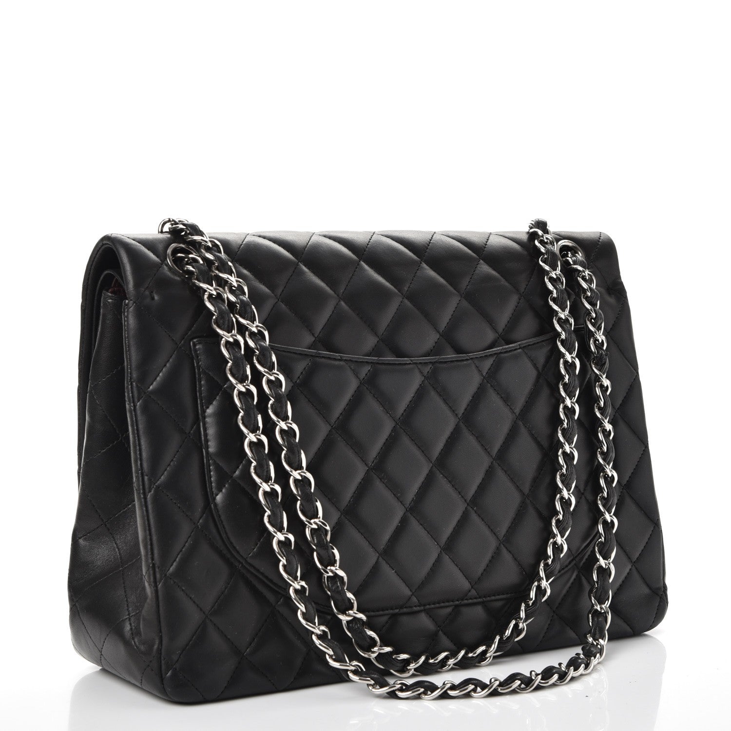 Chanel Lambskin Quilted Maxi Double Flap Black 4 of 13