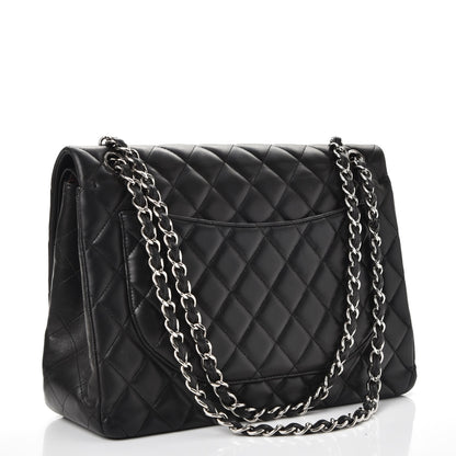 Chanel Lambskin Quilted Maxi Double Flap Black 4 of 13
