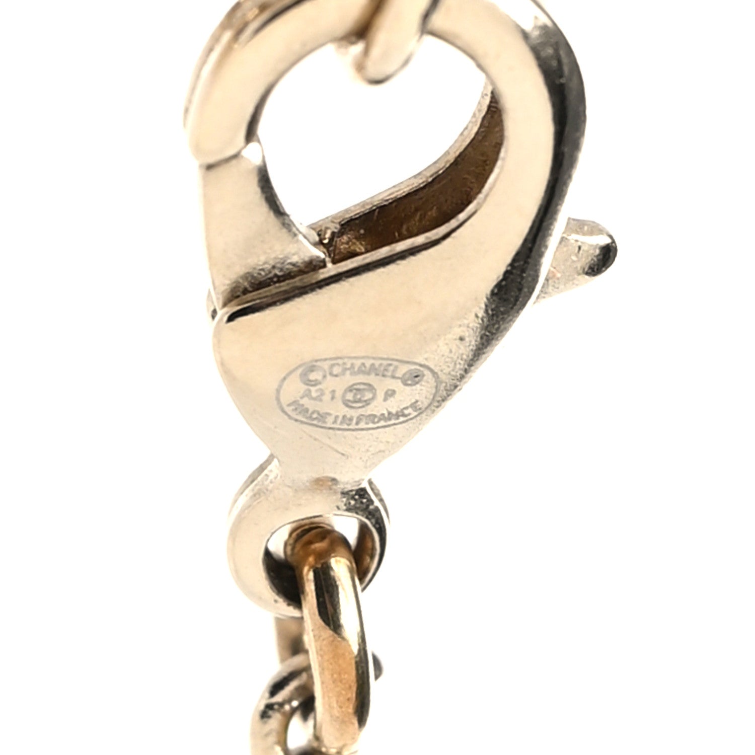 Chanel Pearl Crystal CC Long Layered Necklace Gold 5 of 5